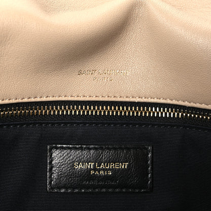 Saint Laurent Lambskin Matelasse Monogram Medium Niki Chain Satchel Dark Beige 6 of 11