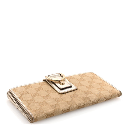 Gucci Monogram Abbey Continental Wallet Gold 4 of 7