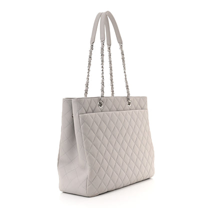 Chanel Calfskin Quilted Large Classic Shopping Tote Grey 3 of 11
