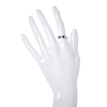 Tiffany 18K White Gold Pink Sapphire Stacking Ring 52 6 3 of 7