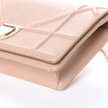 Christian Dior Grained Calfskin Diorama Wallet on Chain Pouch Nude 8 of 10