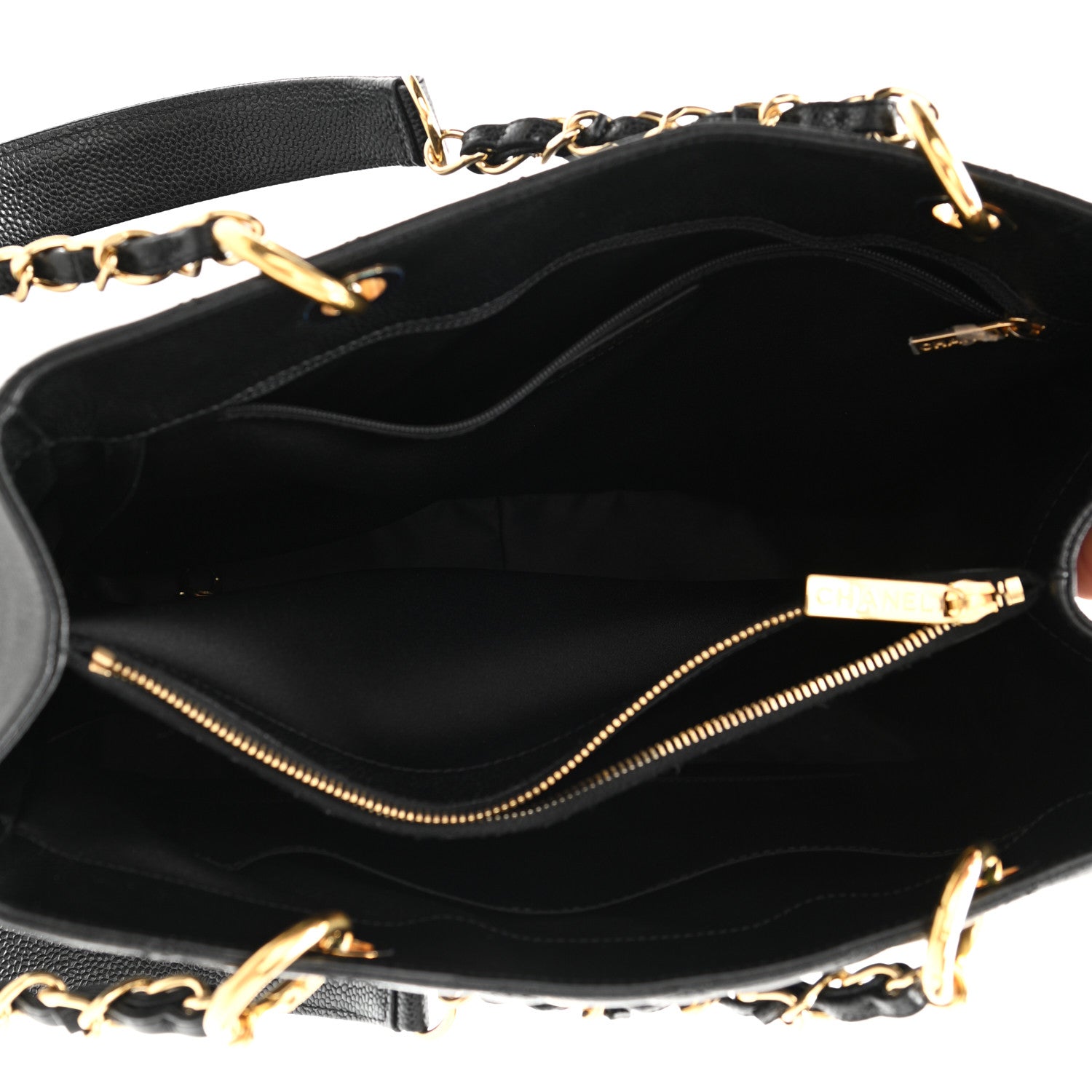 Chanel Caviar Quilted Grand Shopping Tote GST Black 5 of 10