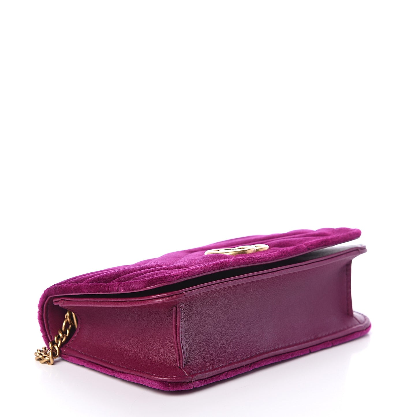 Velvet Matelasse GG Marmont Mini Bag Fuchsia Violet Cyclamen