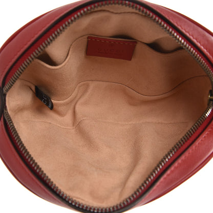Gucci Calfskin Matelasse GG Marmont Belt Bag 85 34 Hibiscus Red 5 of 11