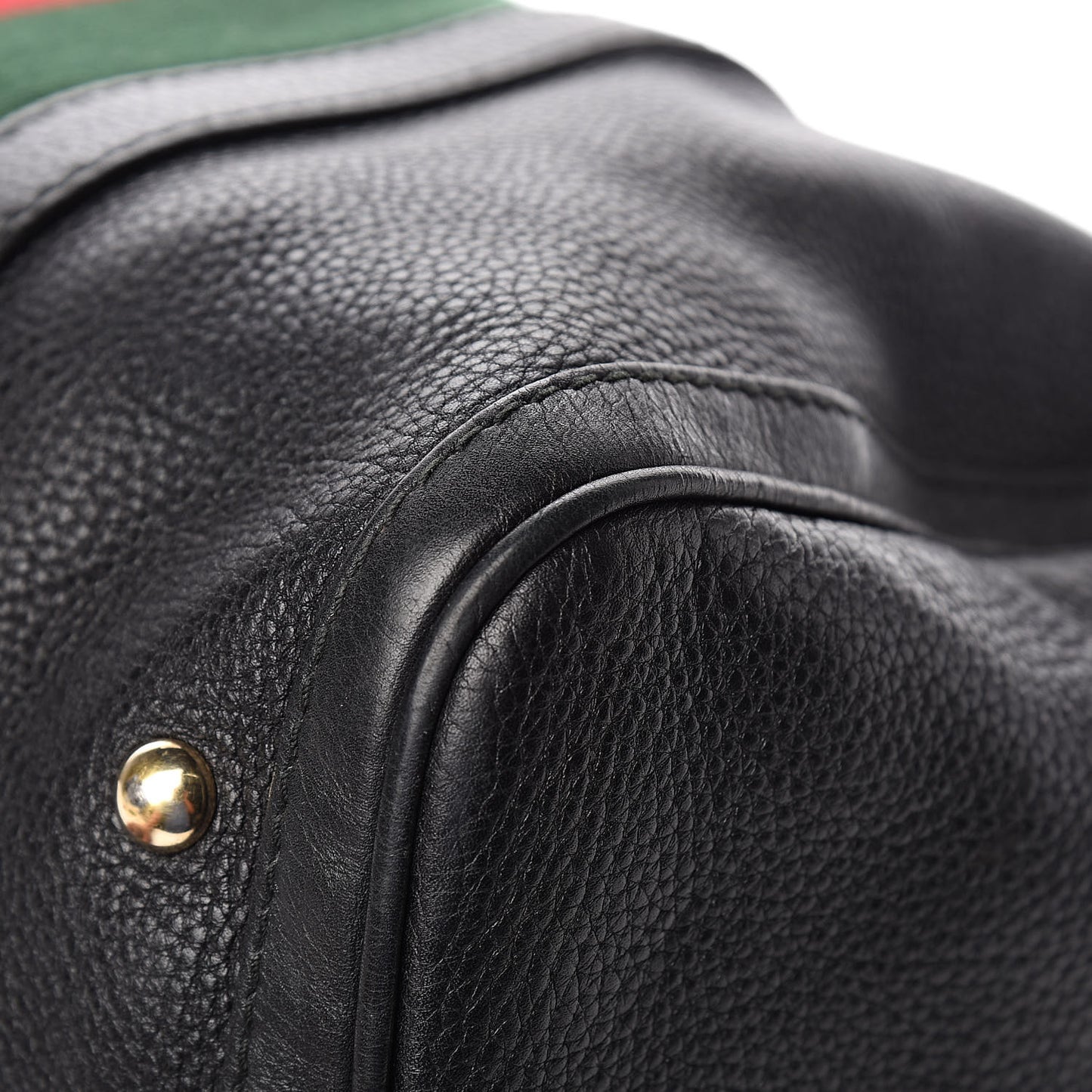 Calfskin Vintage Web Medium Boston Black