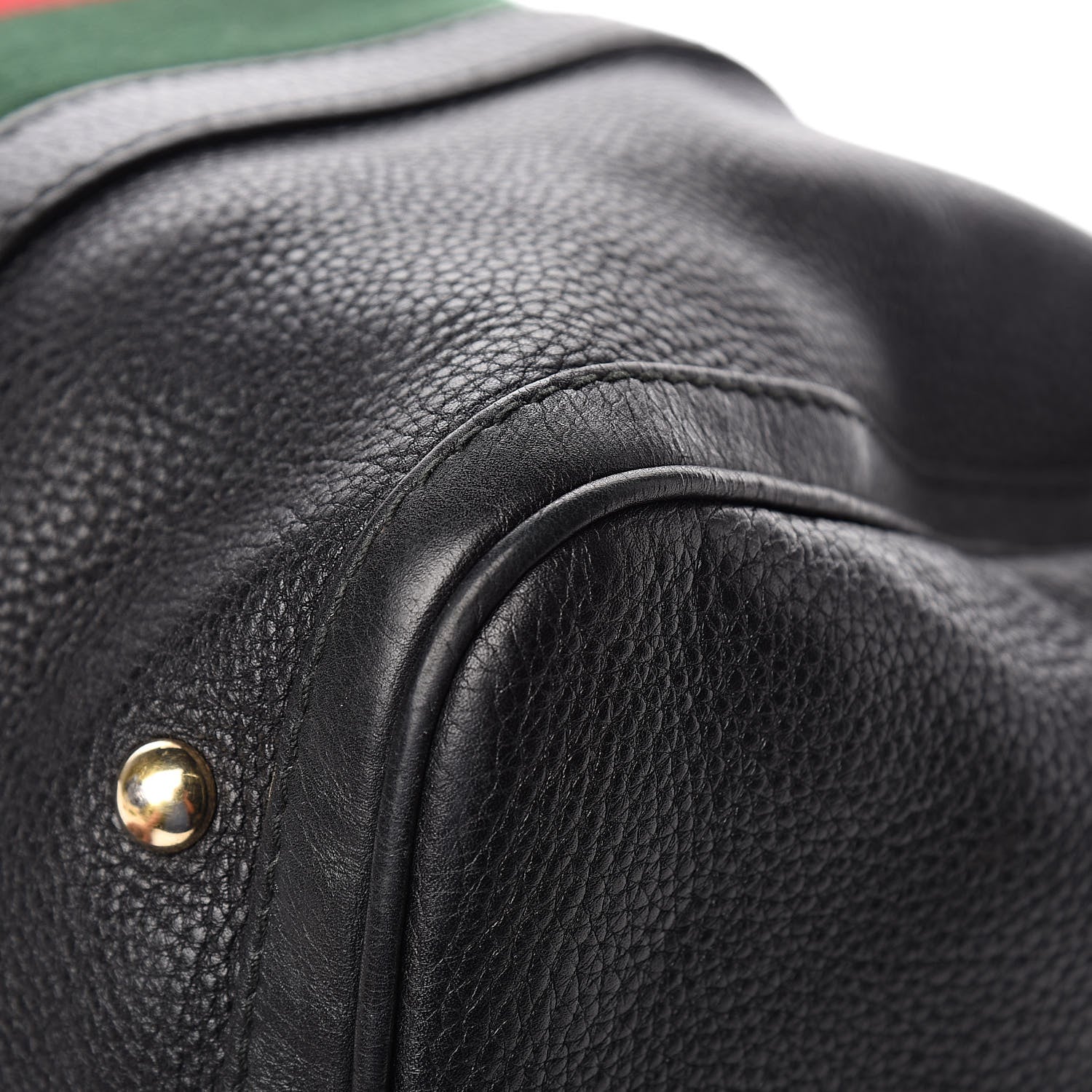 Gucci Calfskin Vintage Web Medium Boston Black 13 of 18