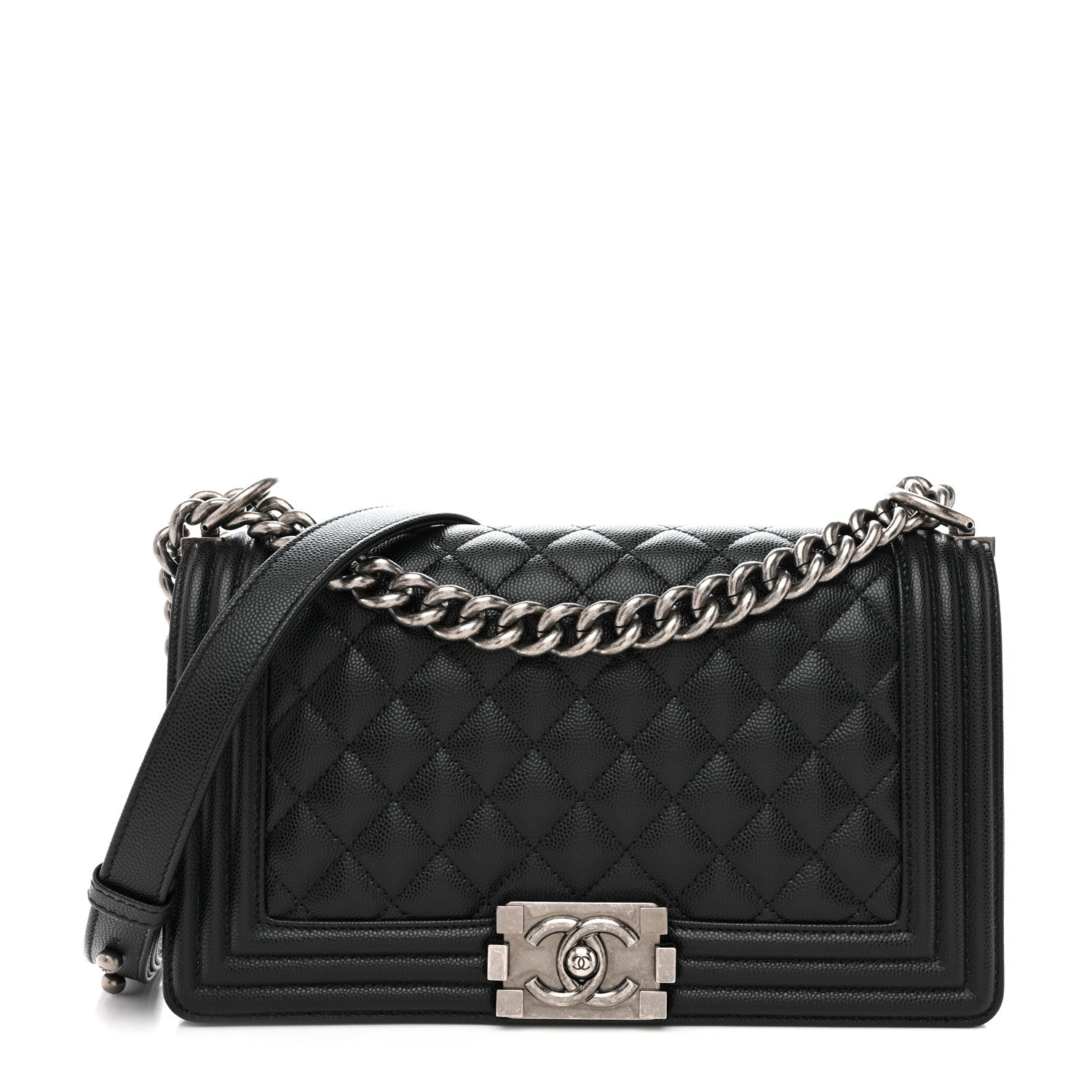Chanel Caviar Quilted Medium Boy Flap Black 1 of 10