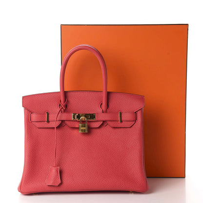Hermes Taurillon Clemence Birkin 30 Bougainvillea 12 of 12