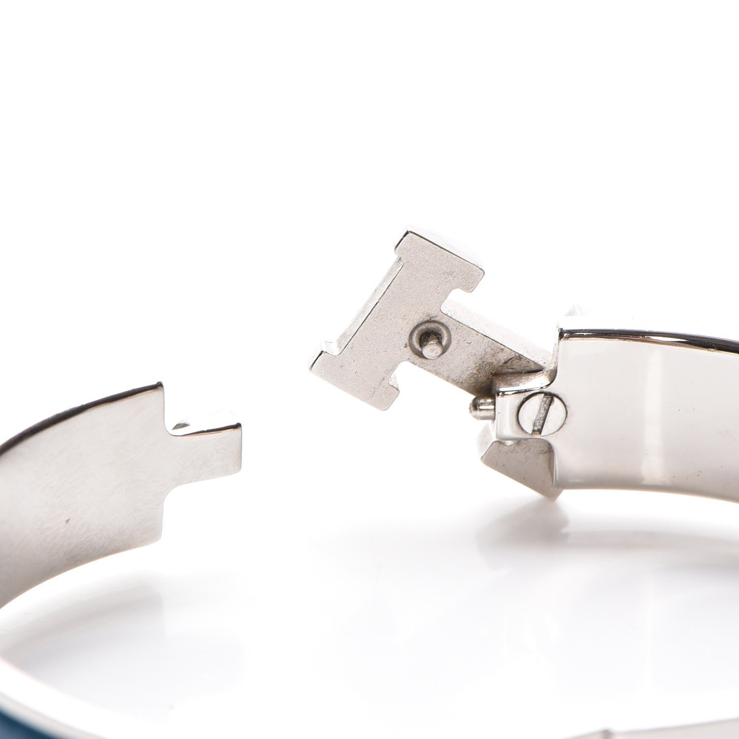 Hermes Narrow Enamel Clic Clac H Bracelet PM Bleu 5 of 5
