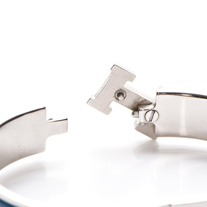 Hermes Narrow Enamel Clic Clac H Bracelet PM Bleu 5 of 5