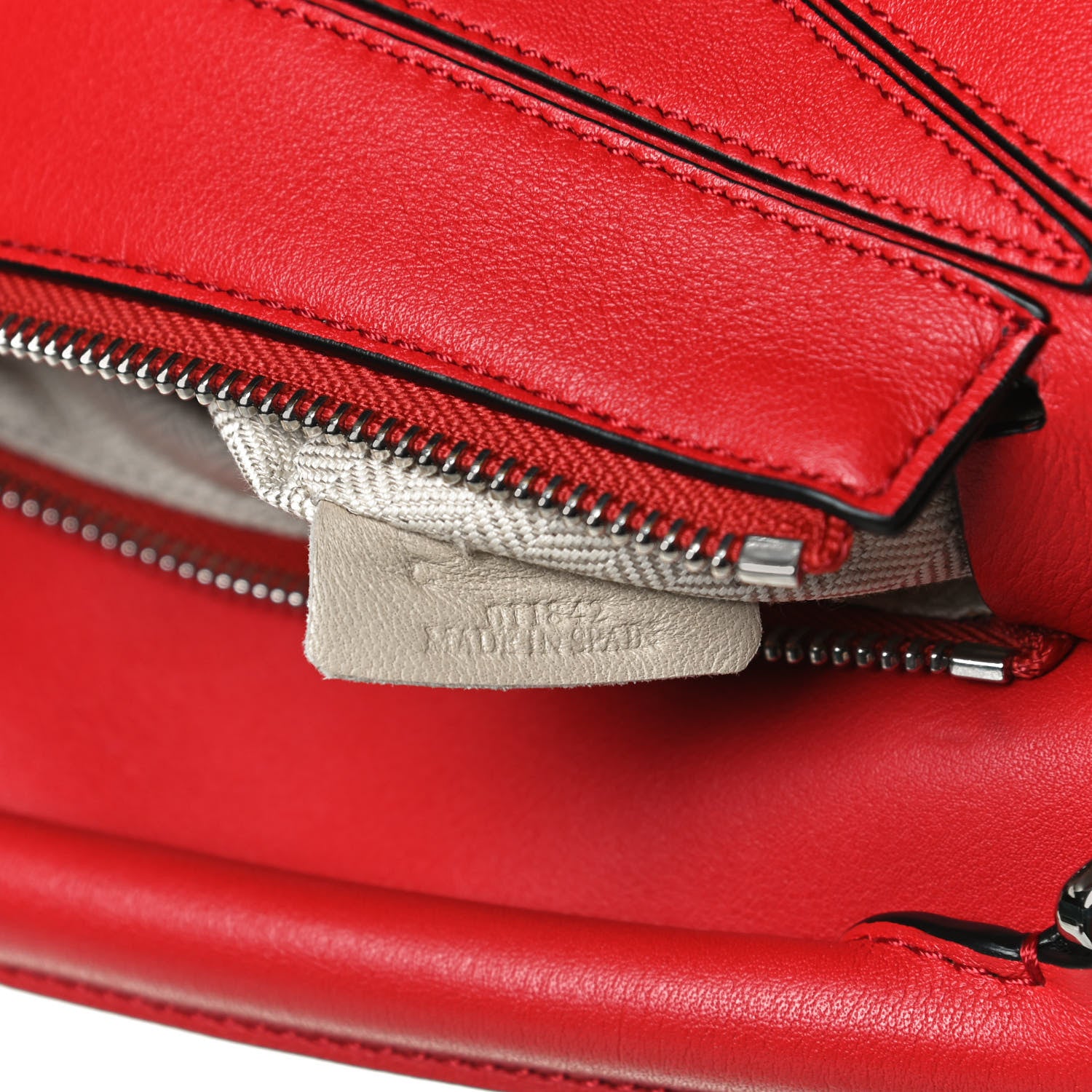 Loewe Calfskin Small Puzzle Bag Scarlet 7 of 13