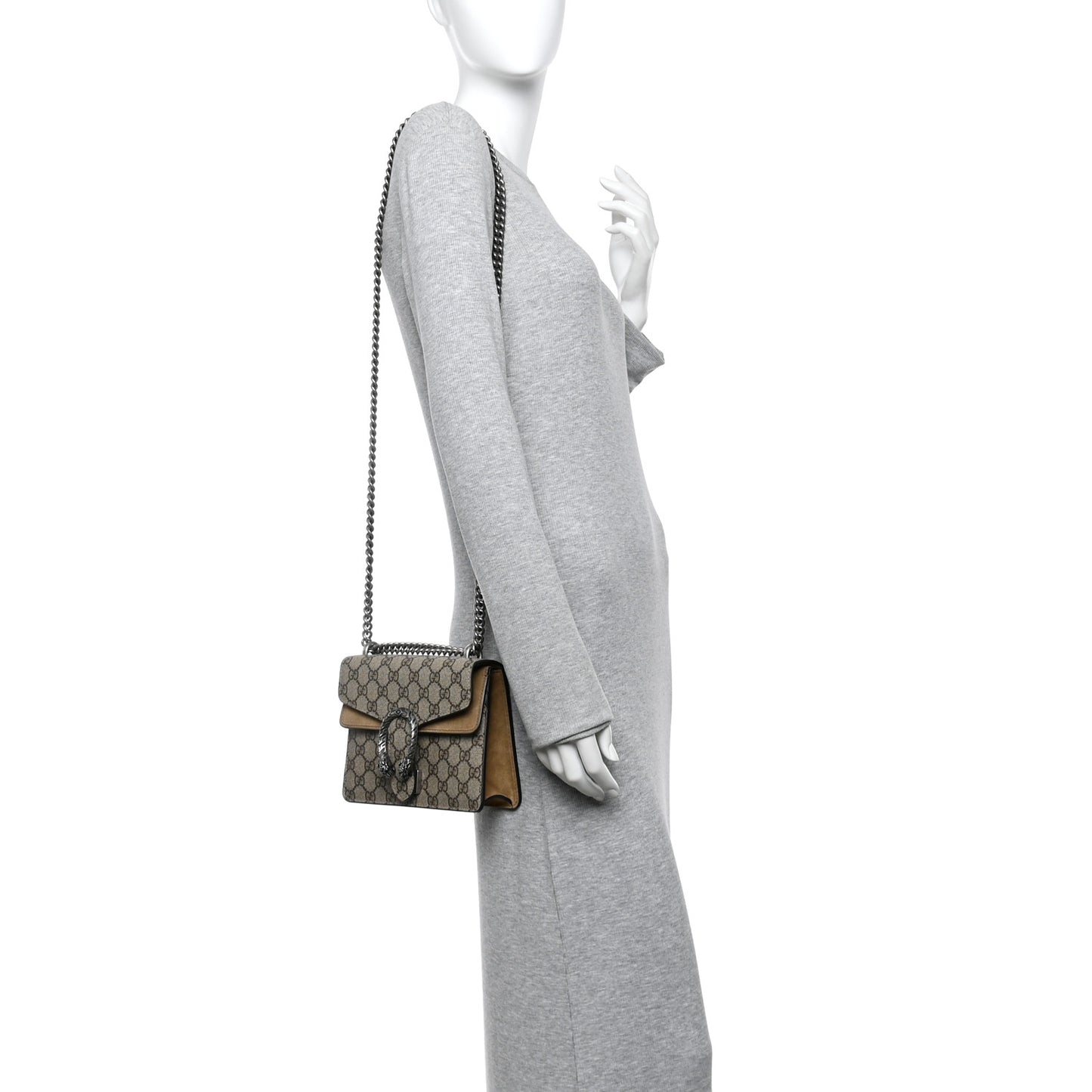 GG Supreme Monogram Mini Dionysus Shoulder Bag Taupe