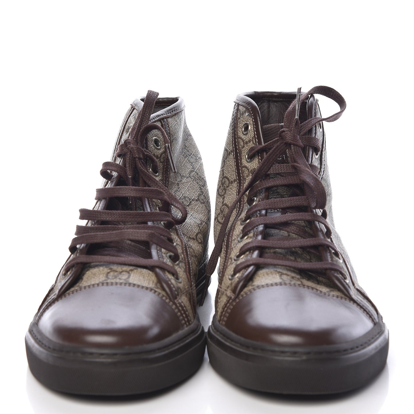 Monogram Mens High Top Sneaker 8.5 Dark Brown