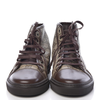 Gucci Monogram Mens High Top Sneaker 8.5 Dark Brown 2 of 10
