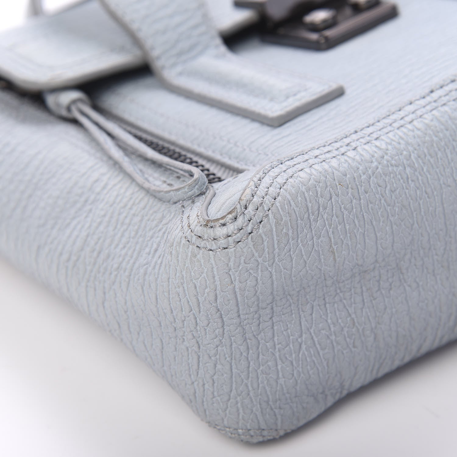 3.1 Phillip Lim 3.1 Textured Calfskin Mini Pashli Satchel Light Blue 7 of 16