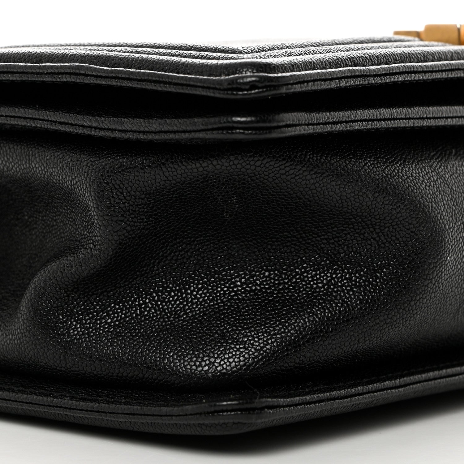 Chanel Caviar Chevron Quilted Medium Boy Flap Black 9 of 10
