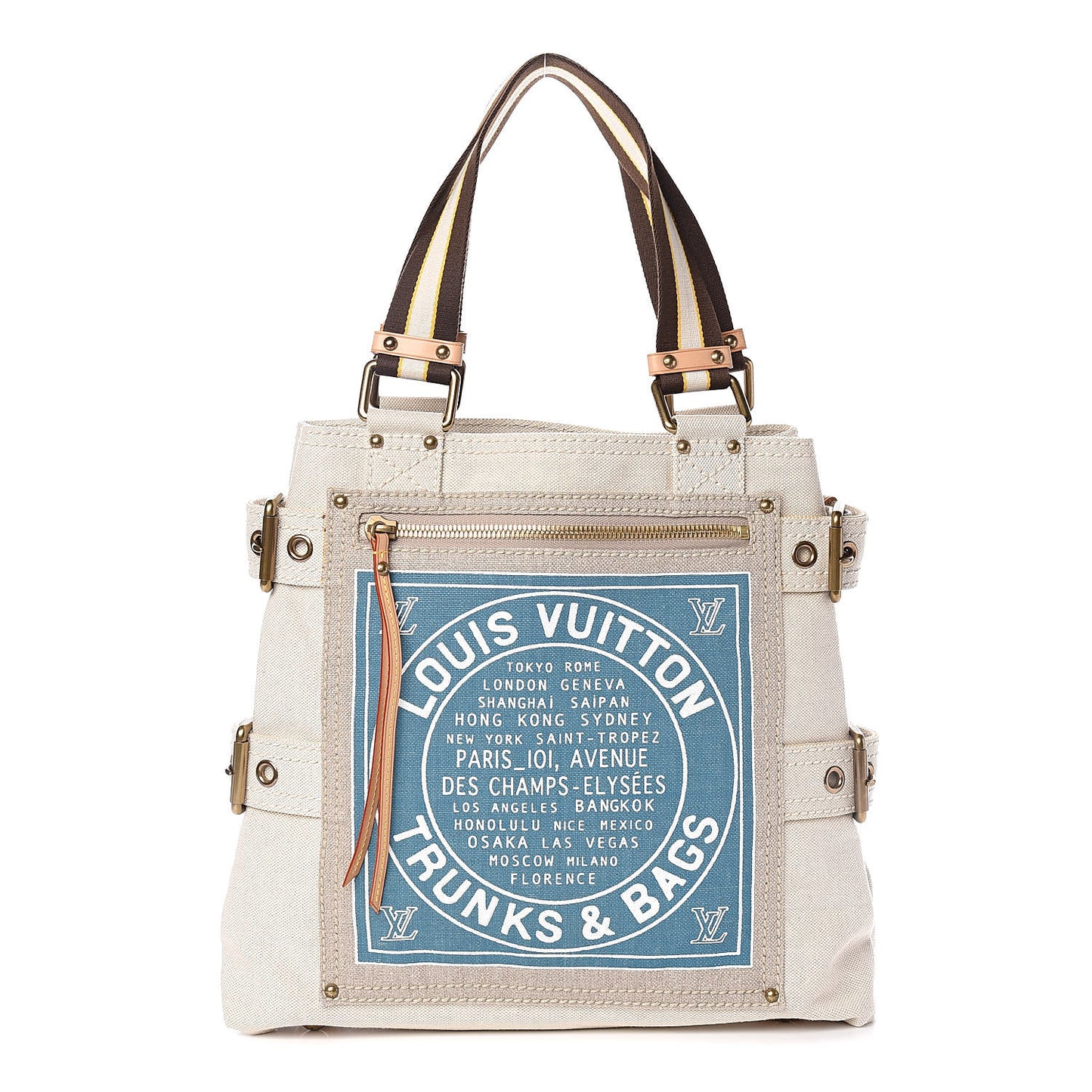 Toile Globe Shopper Cabas MM Blue