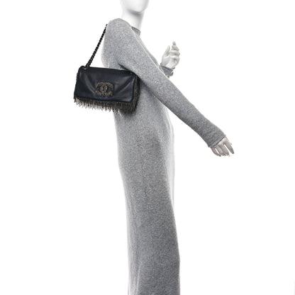 Chanel Lambskin Rock And Cabaret Chain Fringe Flap Black 2 of 11