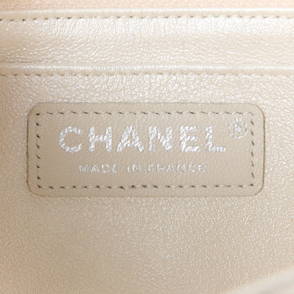 Chanel Iridescent Crumpled Calfskin Quilted Mini Rectangular Flap White 7 of 14