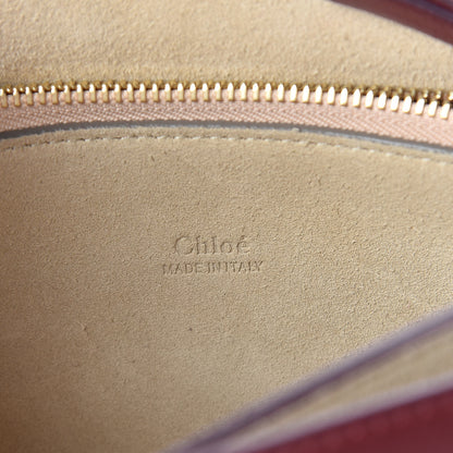 Chloe Calfskin Suede Medium Faye Shoulder Bag Plum Purple 6 of 12