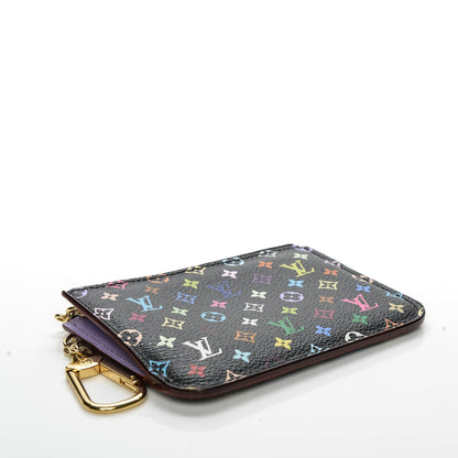 Louis Vuitton Monogram Multicolor Key Pouch Black Violet 4 of 6