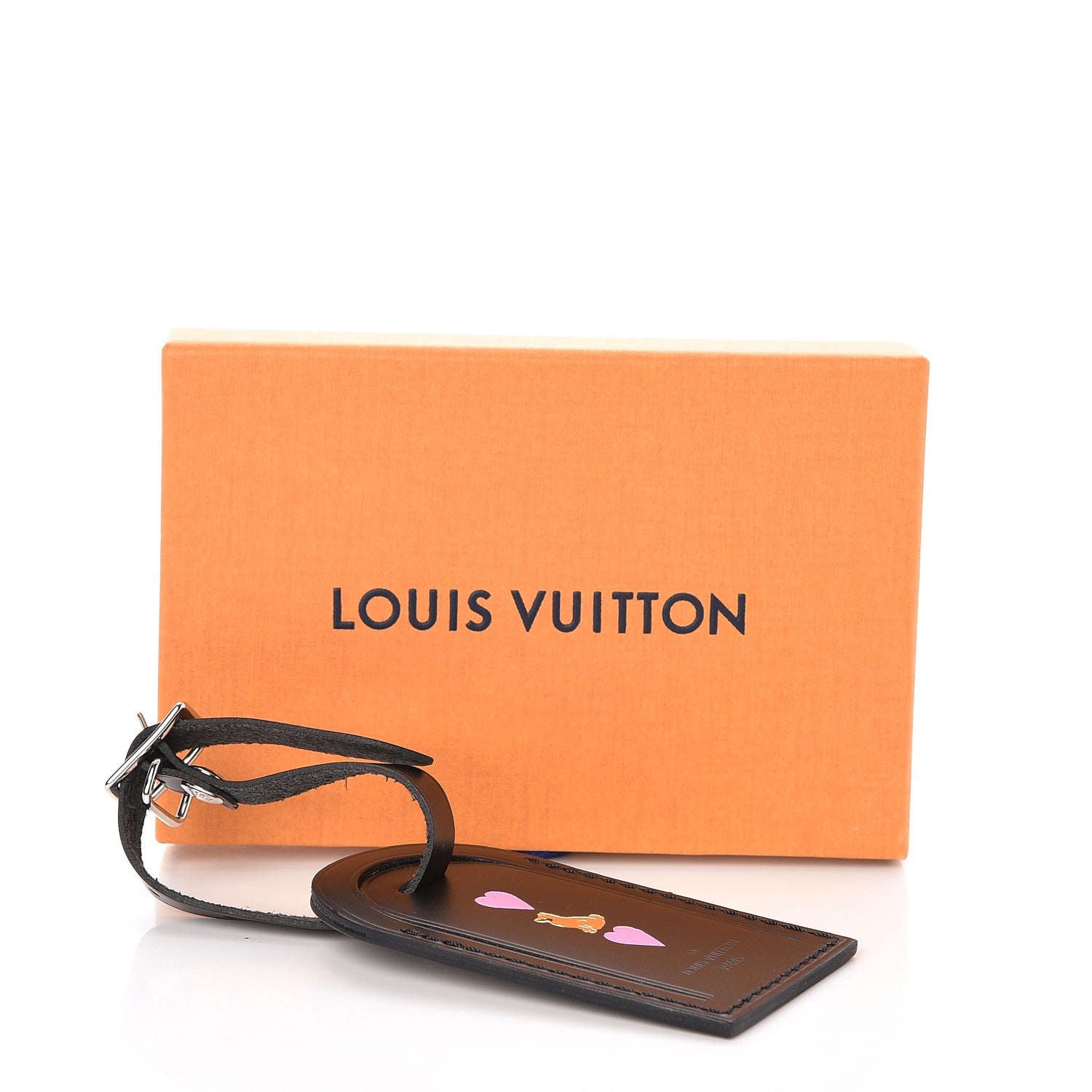 Louis Vuitton Calfskin Luggage Tag Black 4 of 4