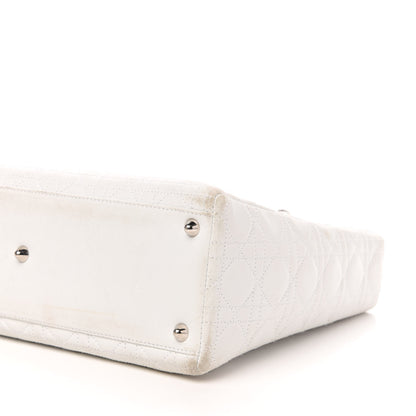 Christian Dior Lambskin Cannage Large Lady Dior White 7 of 13