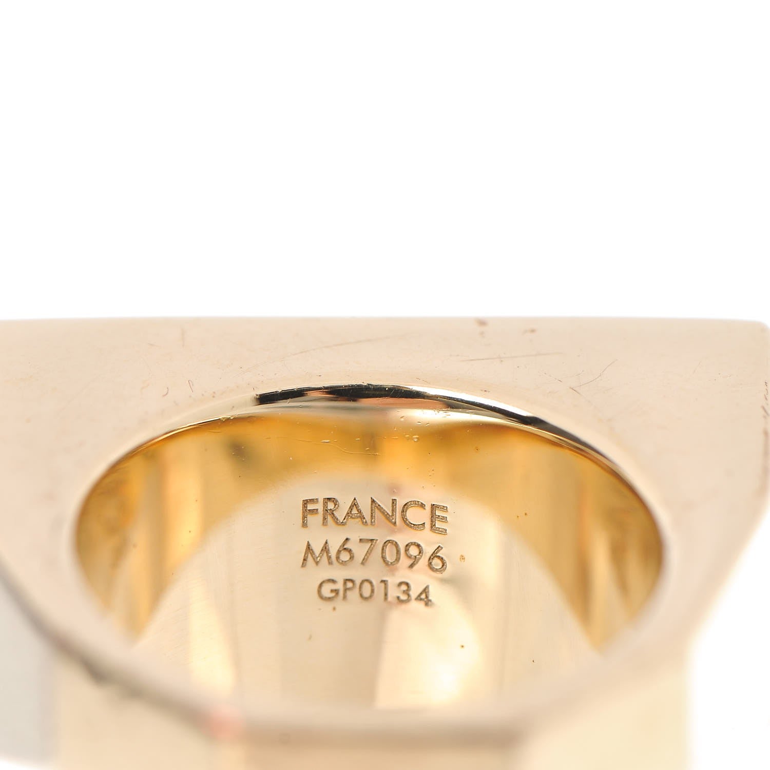 Louis Vuitton Resin Swarovski Crystal Inclusion Ring 6.5 Gold 6 of 6