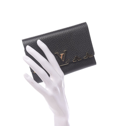 Louis Vuitton Taurillon Embellished Capucines Compact Wallet Black 2 of 8