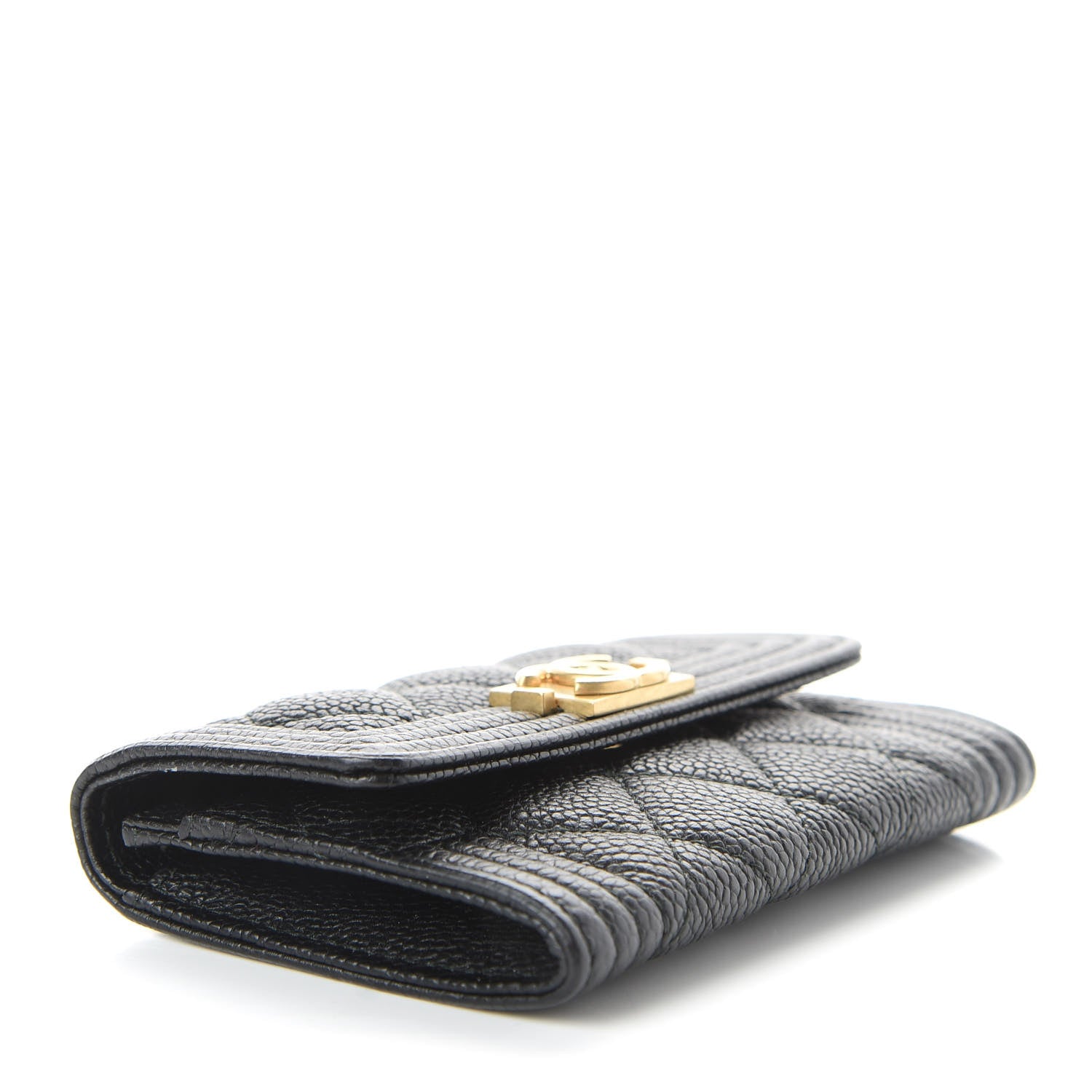 Chanel Caviar Quilted Boy Flap Card Holder Black 4 of 9