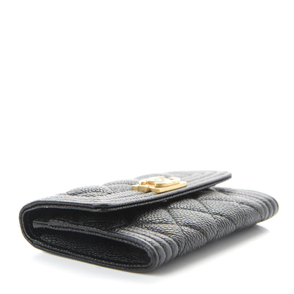 Chanel Caviar Quilted Boy Flap Card Holder Black 4 of 9
