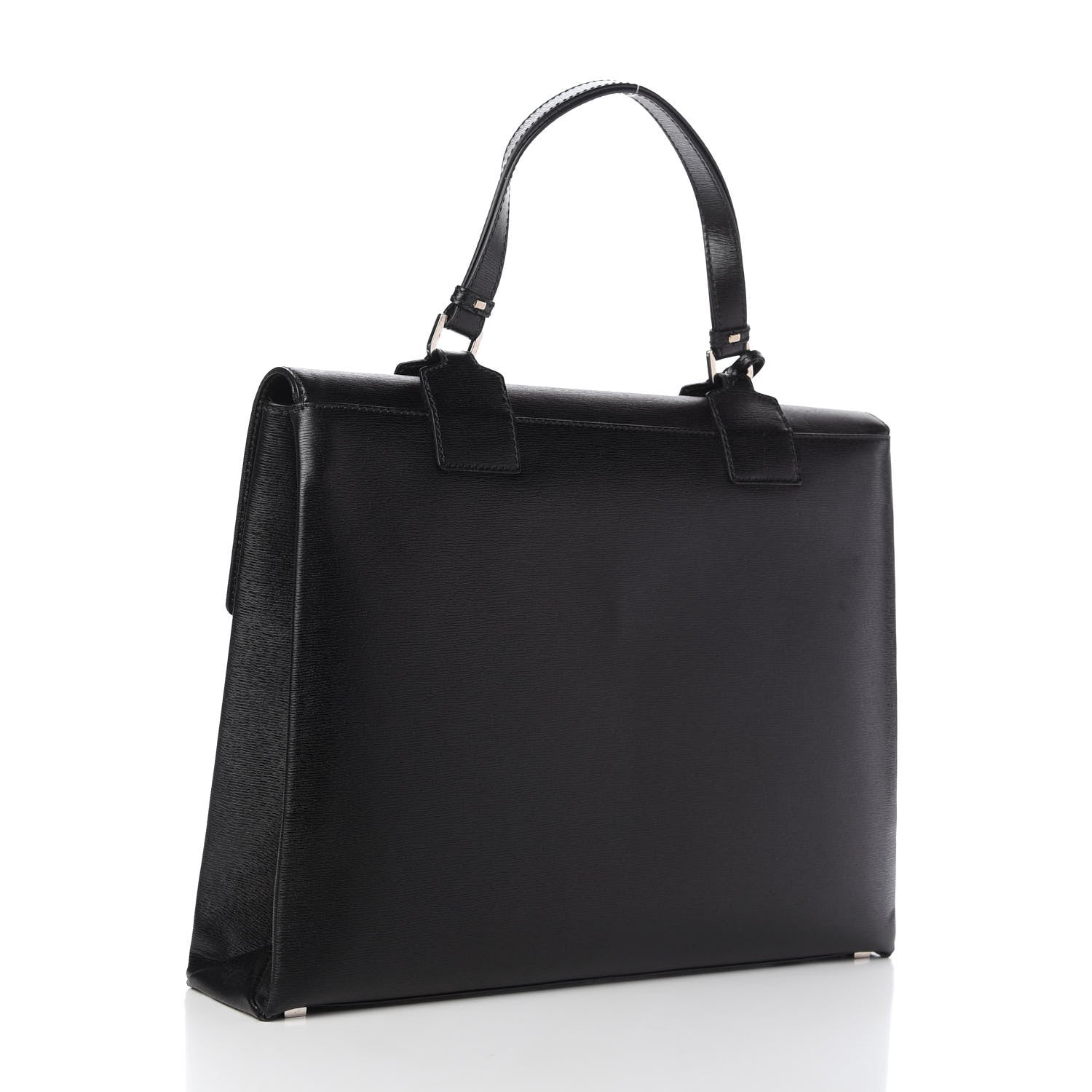 Gucci Calfskin Flap Briefcase Black 3 of 10