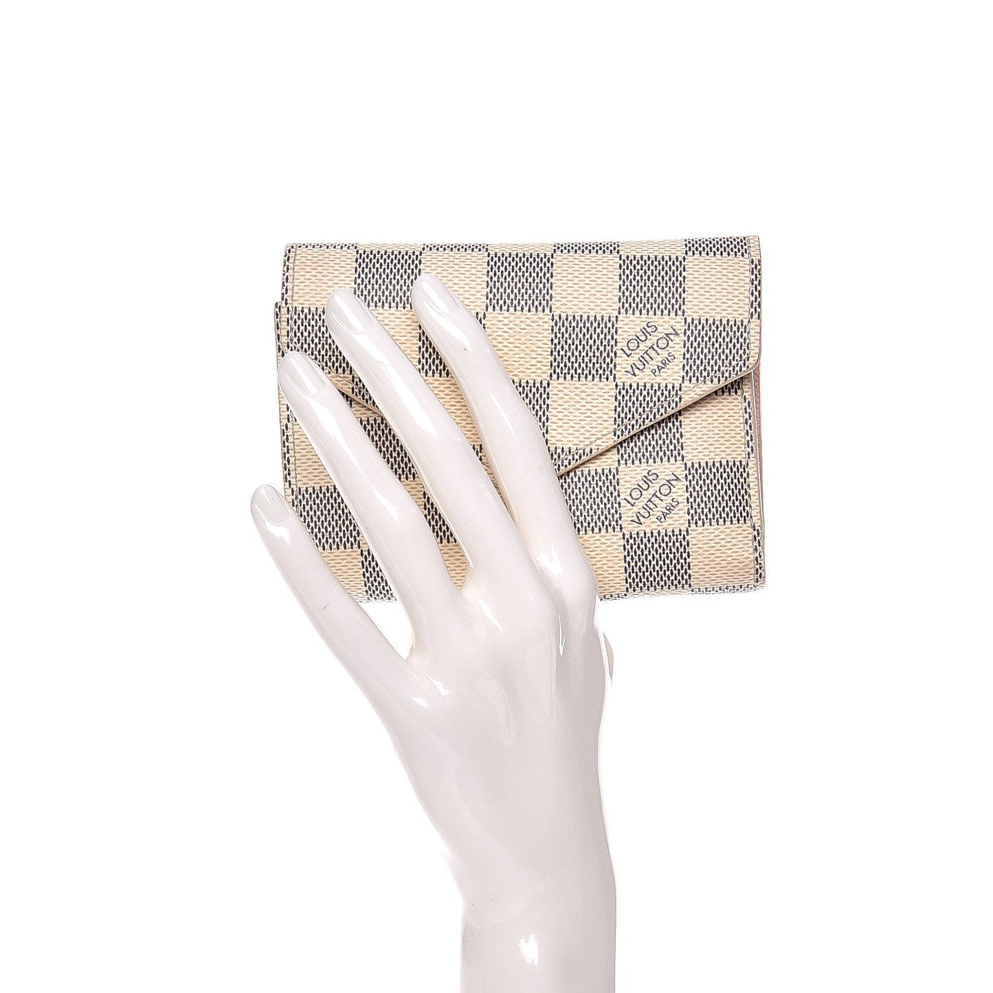 Damier Azur Victorine Wallet Rose Ballerine