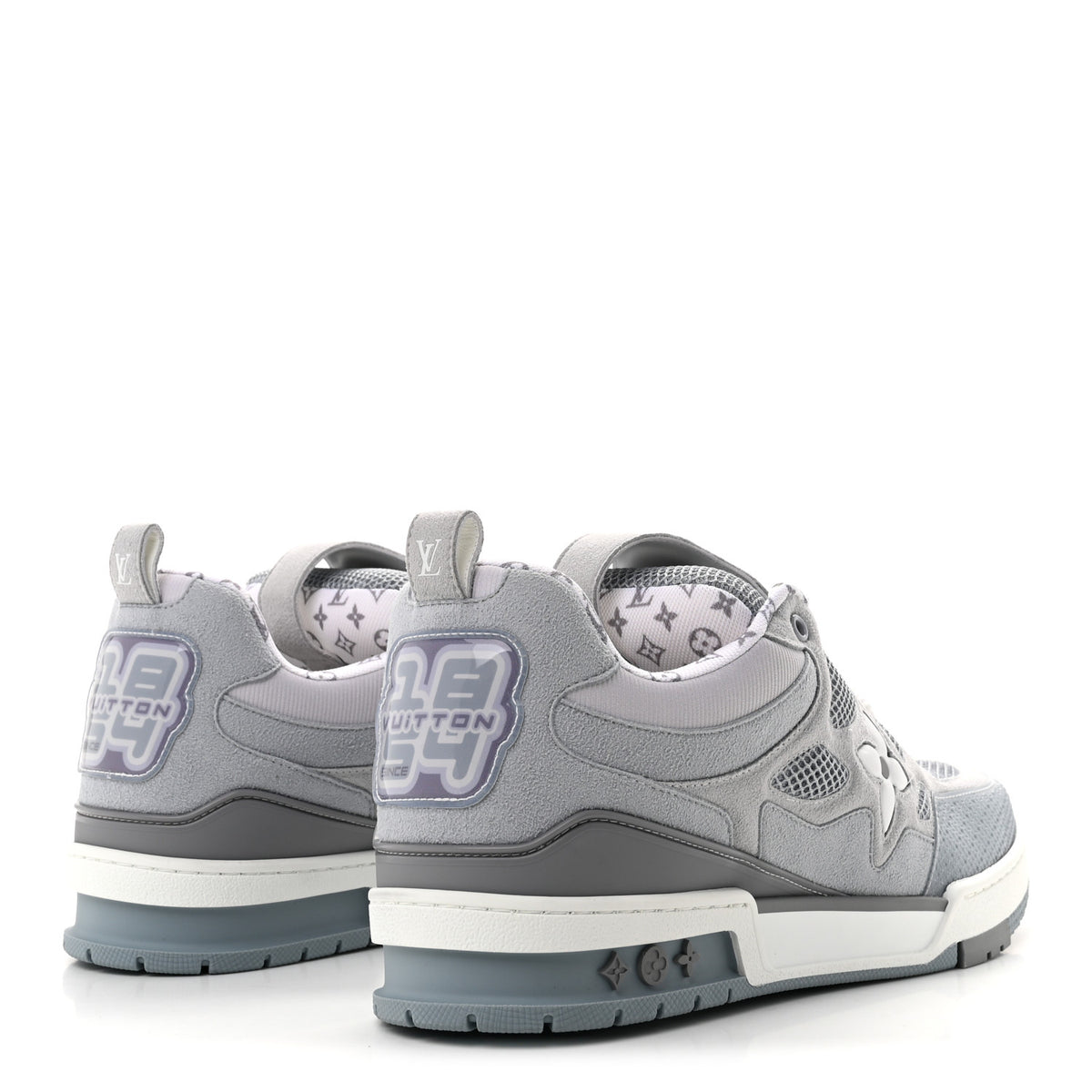 Louis Vuitton Suede Mesh Mens LV Skate Sneakers 9 Gray 5 of 10