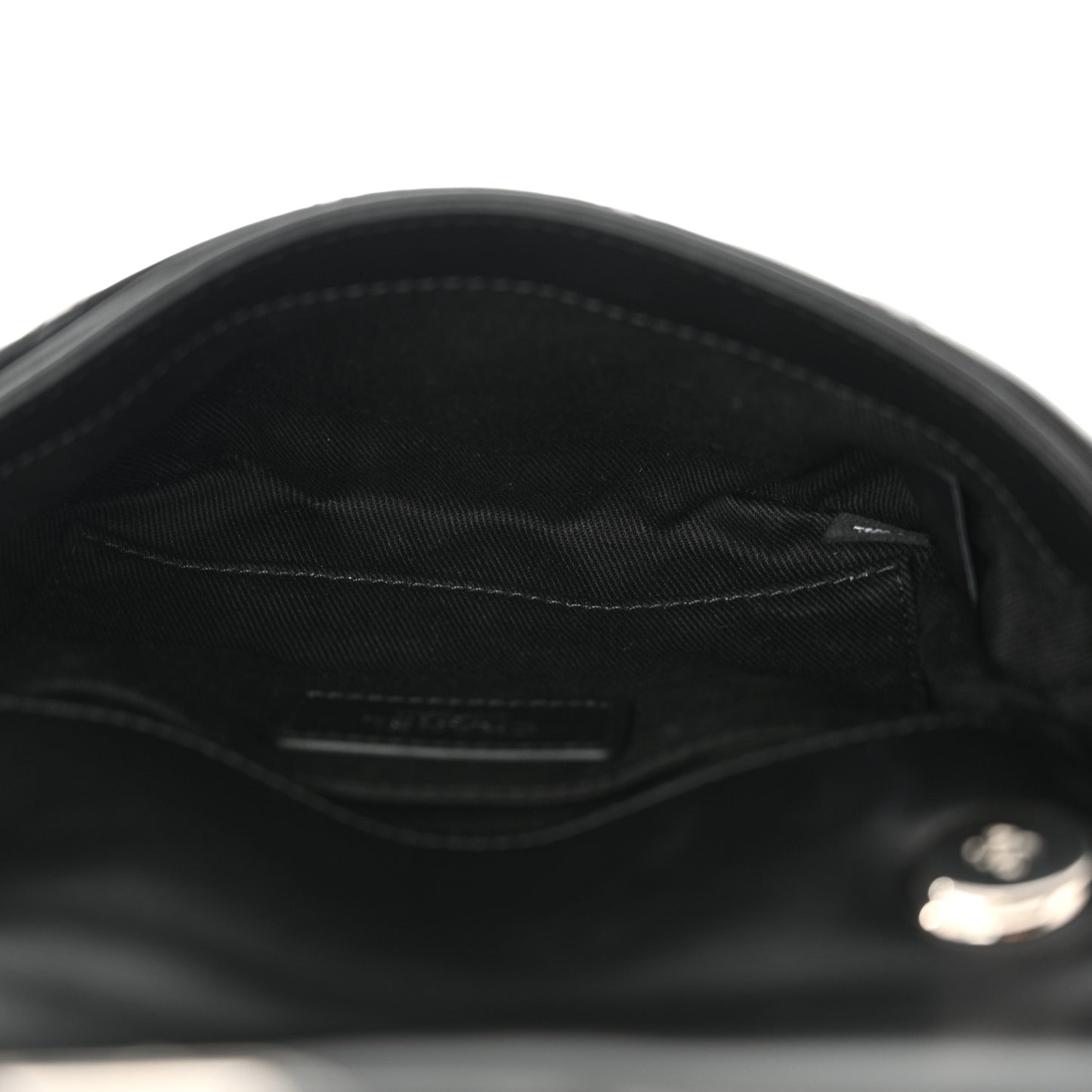 Calfskin Quilted CC Uniform Flap Belt Bag Black