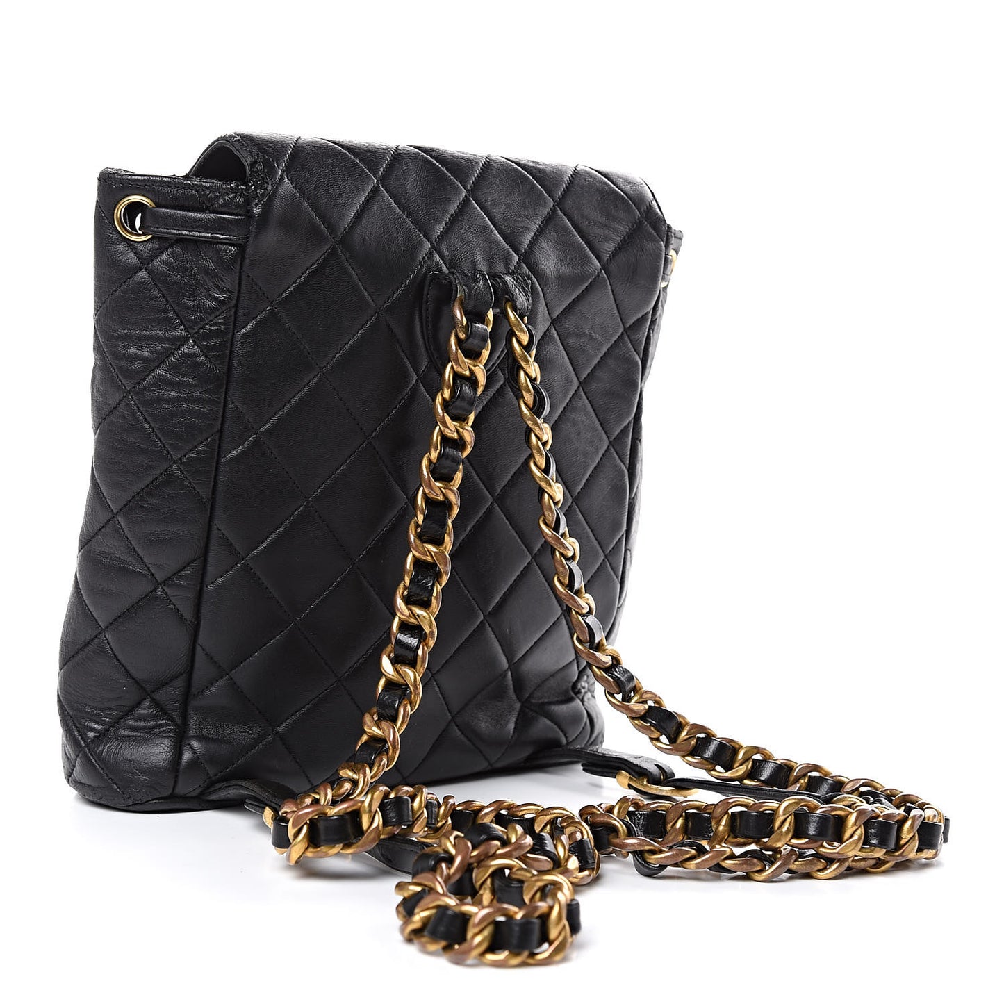 Lambskin Quilted CC Chain Backpack Black