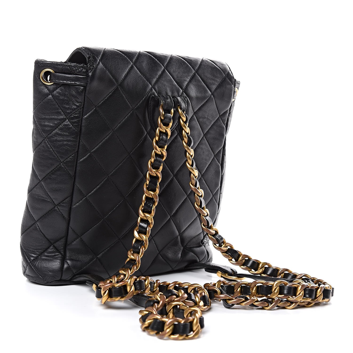 Chanel Lambskin Quilted CC Chain Backpack Black 3 of 13