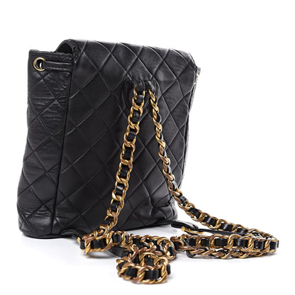 Chanel Lambskin Quilted CC Chain Backpack Black 3 of 13