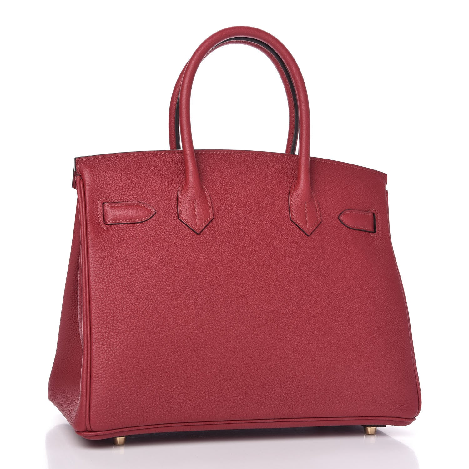 Hermes Togo Horseshoe Birkin 30 Rouge Grenat Bleu Nuit 3 of 11