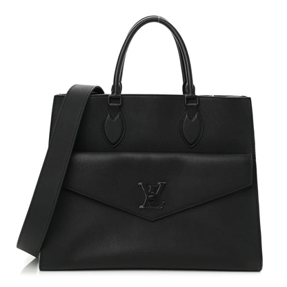 Louis Vuitton Soft Calfskin Lockme Tote MM Black 1 of 11
