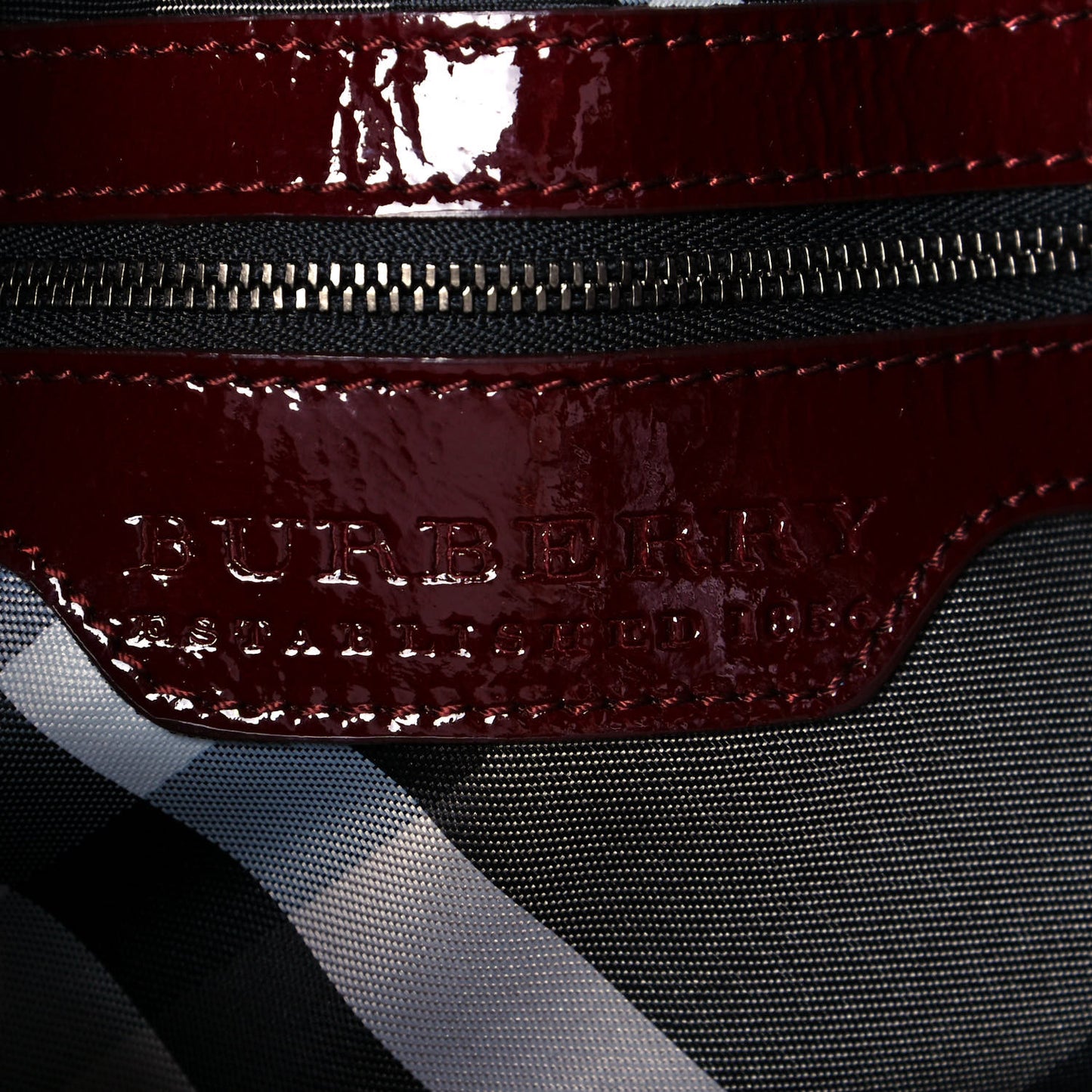 Patent Quilted Hobo Burgundy