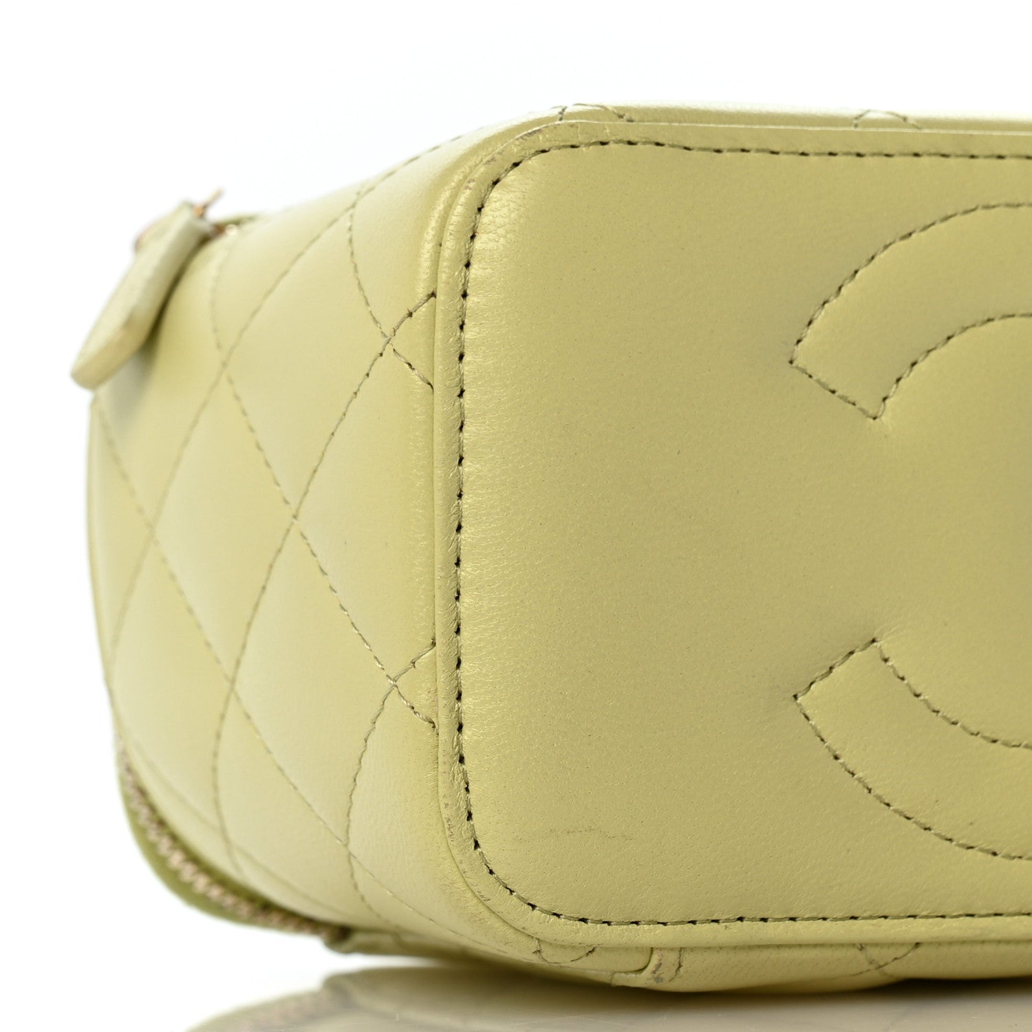 Chanel Lambskin Quilted Small Vanity Case With Chain Light Green 9 of 12