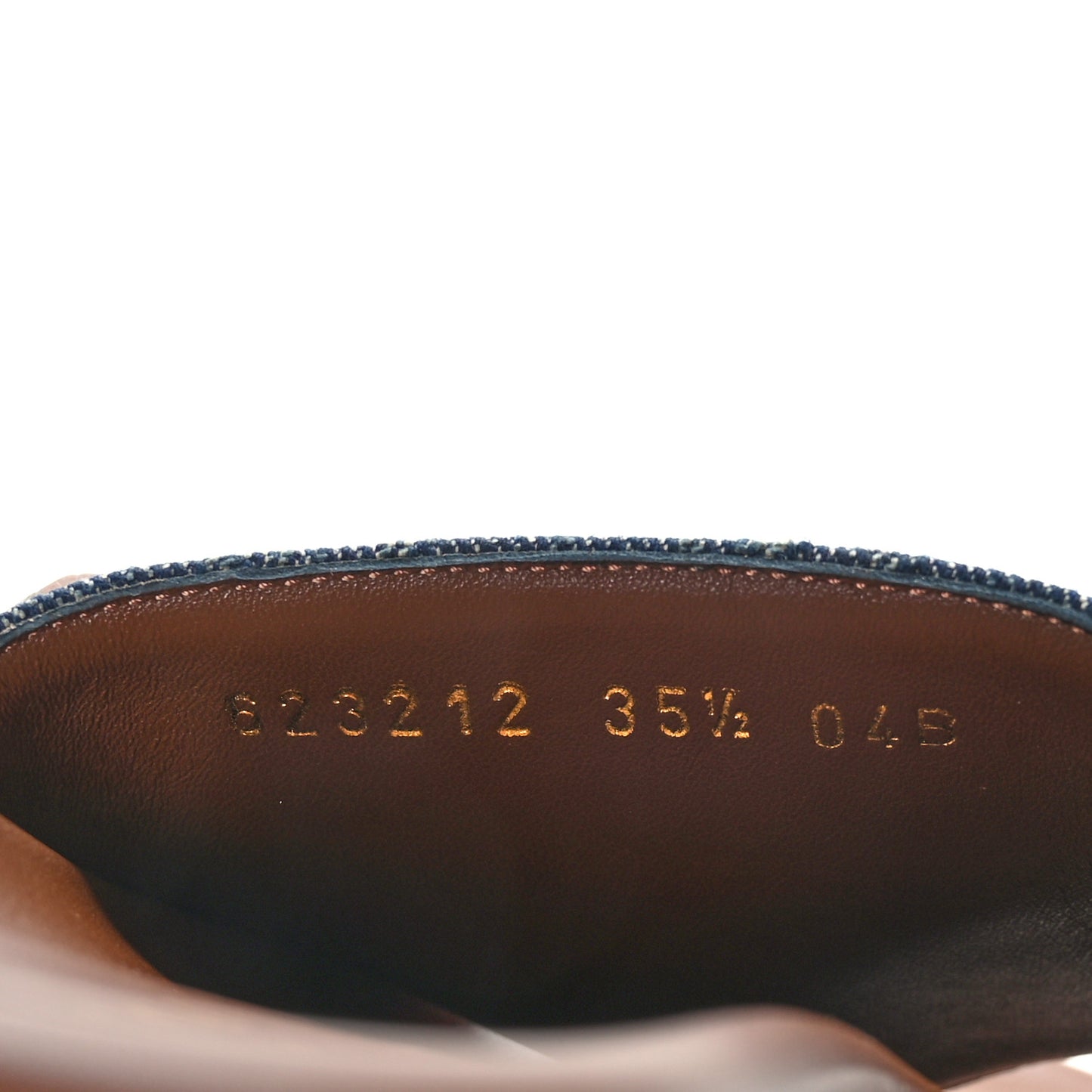New Denim GG Monogram Angelina Platform 55mm Slide Sandals 35.5 Blue Tea