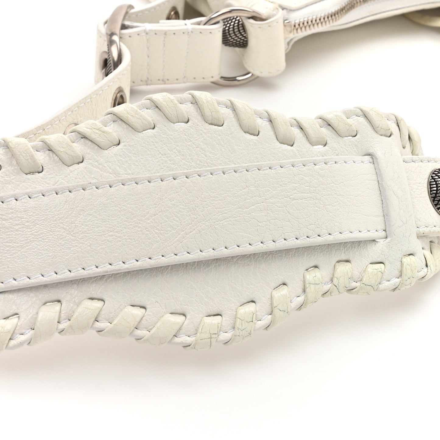 Agneau Arena Le Cagole Shoulder Bag XS Optic White