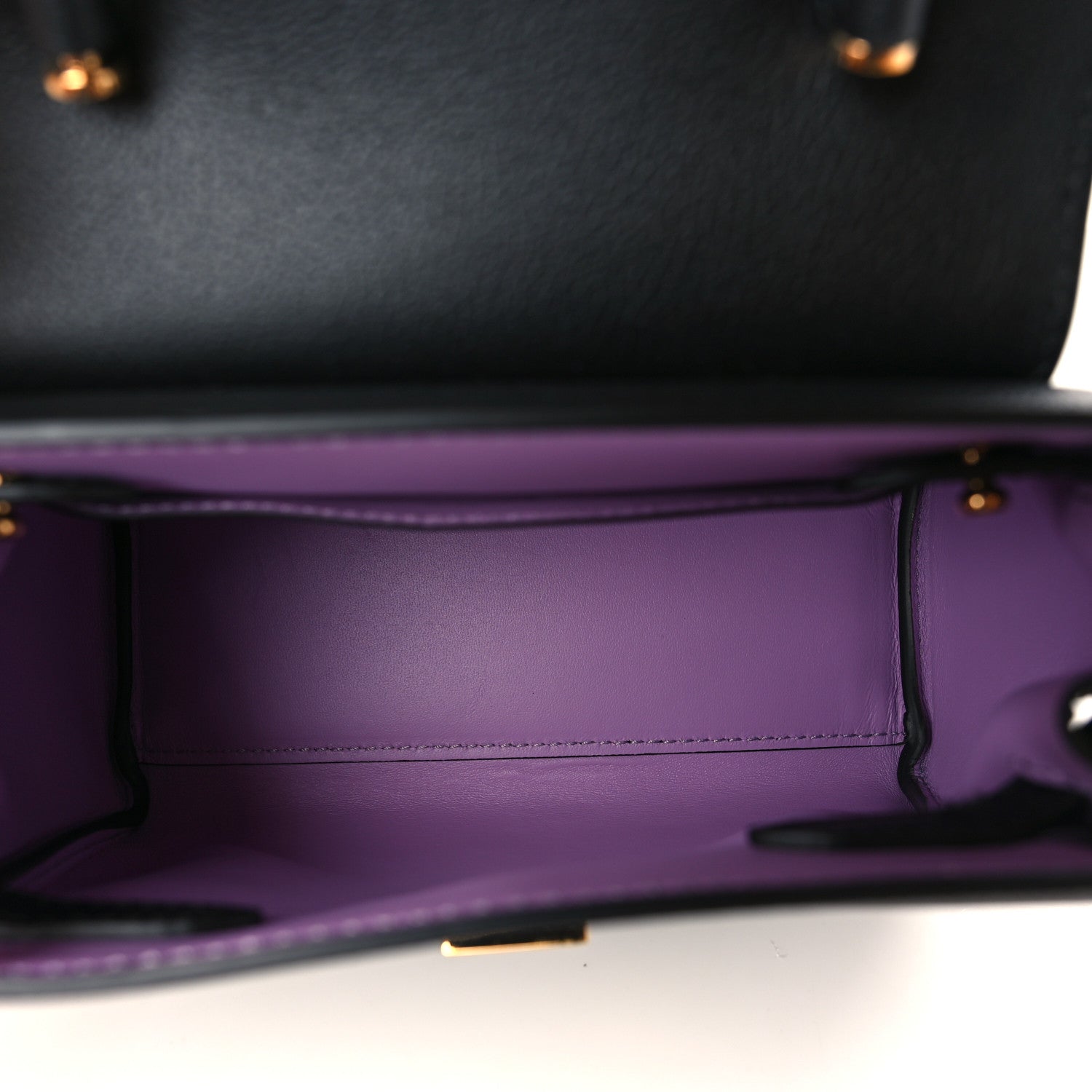 Versace Grained Calfskin Small La Medusa Top Handle Bag Black Lilac 5 of 8