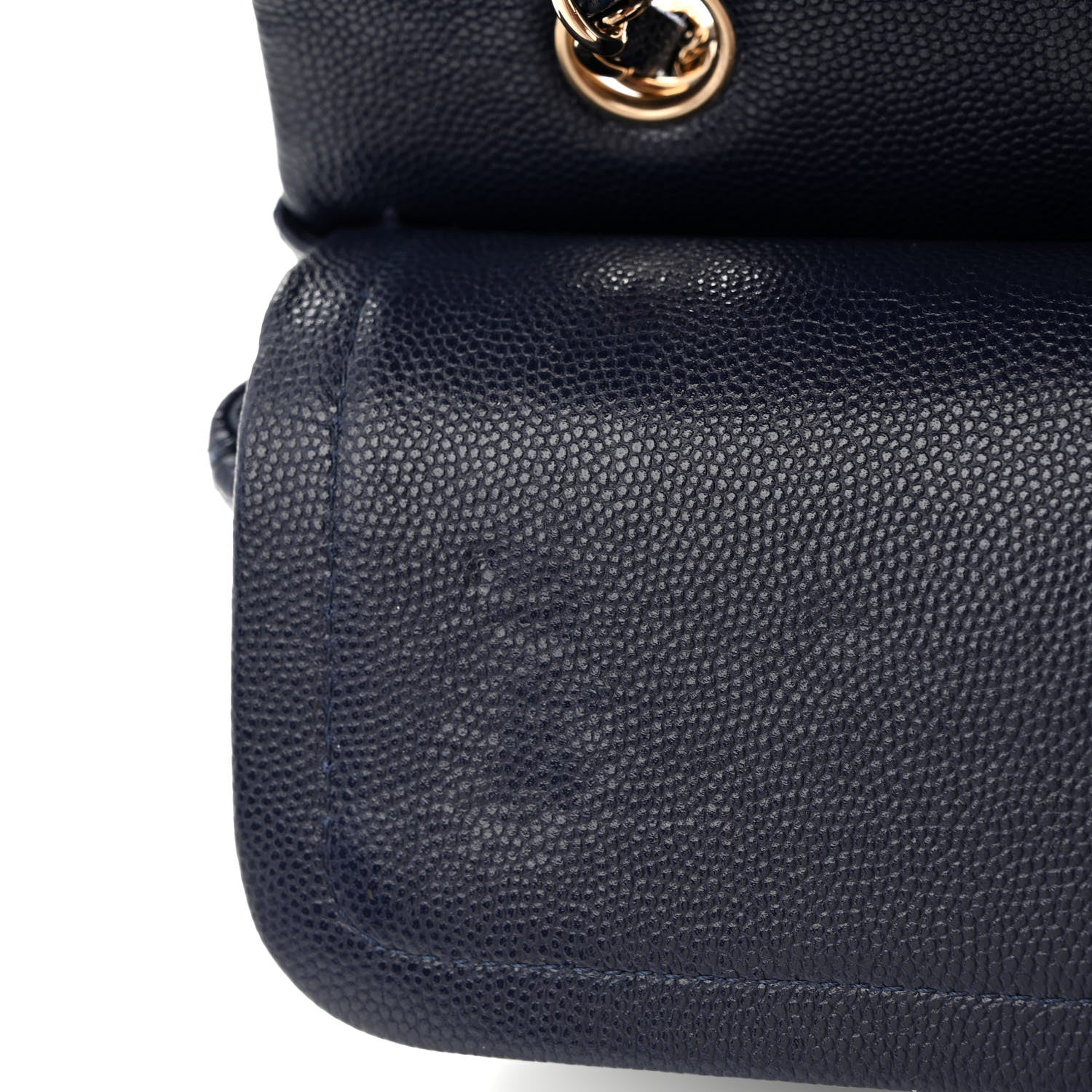 Chanel Caviar Quilted Medium Double Flap Navy 11 of 12