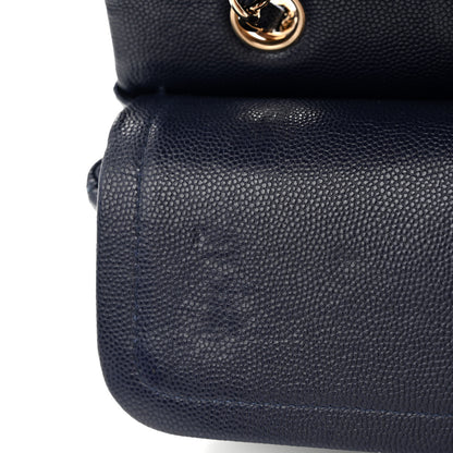 Chanel Caviar Quilted Medium Double Flap Navy 11 of 12