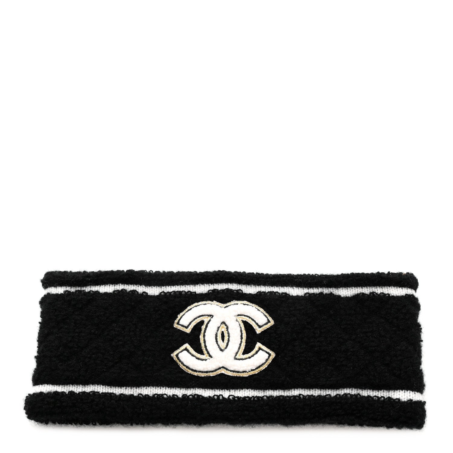 Chanel Cashmere CC Headband Black 1 of 5