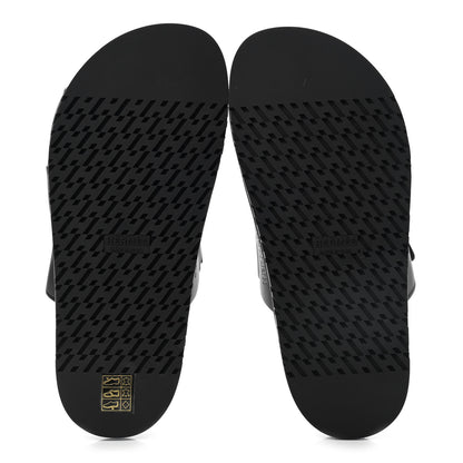 Hermes Calfskin Womens Chypre Sandals 38 Black 5 of 8