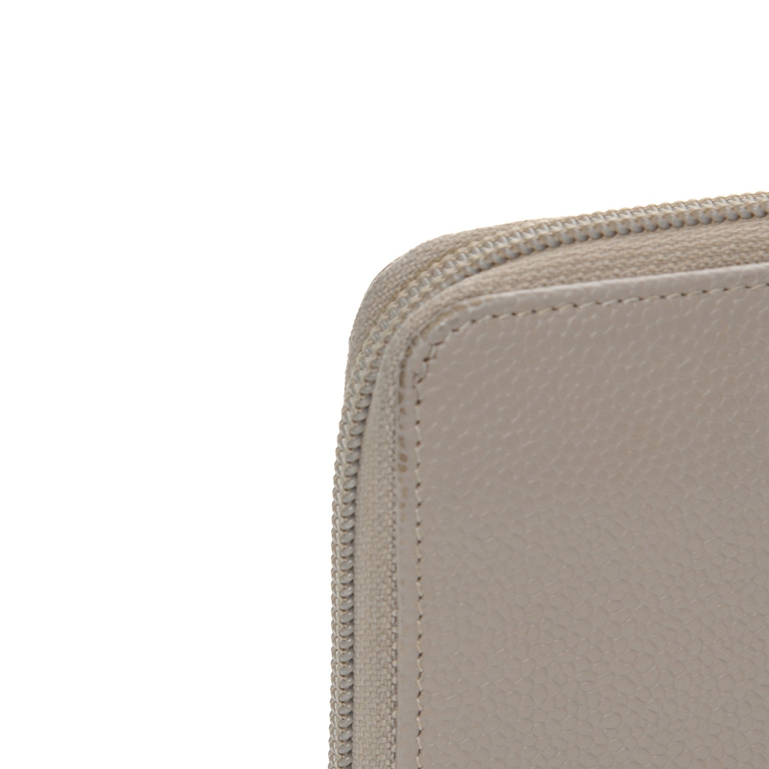 Chanel Caviar Large Timeless CC Gusset Zip Around Wallet Light Gray 10 of 14